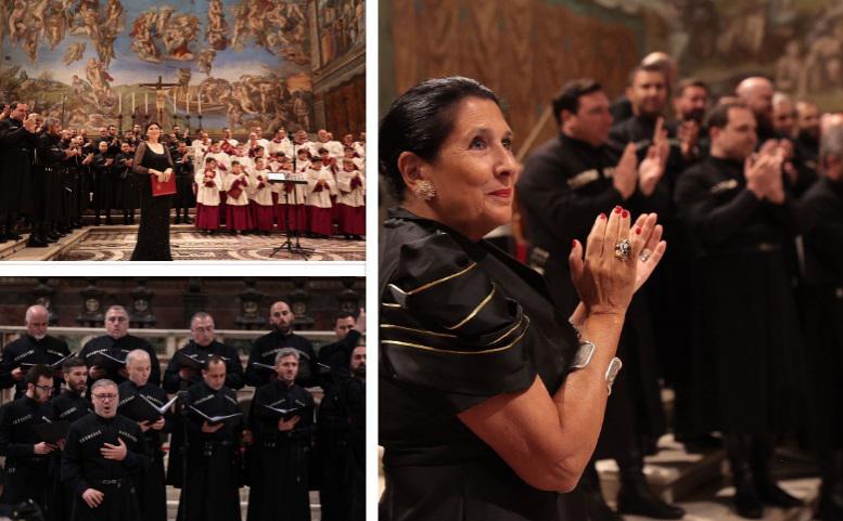 "ილია მეორემ საქართველო ევროპაში შეიყვანა" - ქართული საგალობლები სიქსტის კაპელაში: სამების საკათედრო ტაძრის საპატრიარქო გუნდის ისტორიული კონცერტი ვატიკანში (ფოტოები)