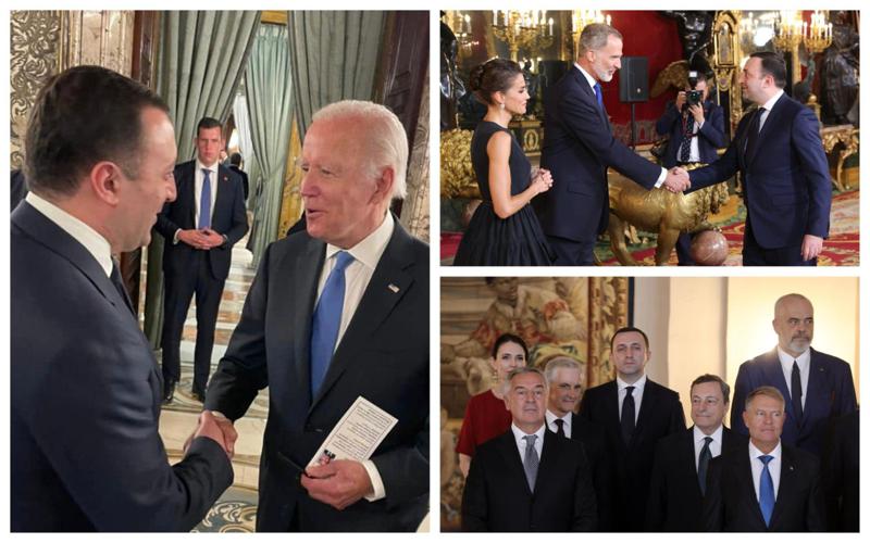 ირაკლი ღარიბაშვილი ნატოს სამიტის მონაწილე ლიდერებისთვის გამართულ ვახშამს დაესწრო - ფოტოები მადრიდიდან