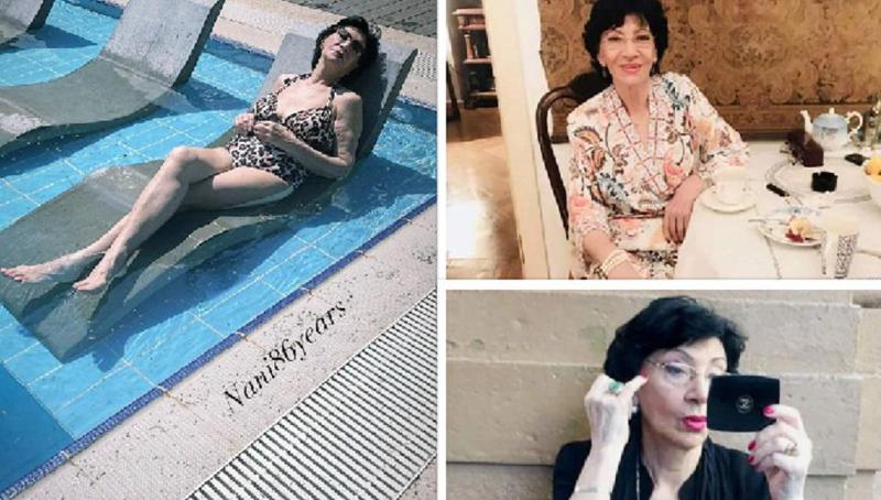 86 წლის ლეგენდა, ნანი ბრეგვაძე საცურაო კოსტიუმში - რა ფოტოს აქვეყნებს მომღერლის შვილიშვილი