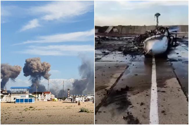 ეს სარაკეტო დარტყმა იყო - უკრაინელების შეტევა ყირიმის ნახევარკუნძულზე და თანამგზავრული ფოტოები, რომელმაც რუსეთის გენშტაბი მორიგ ტყუილში ამხილა