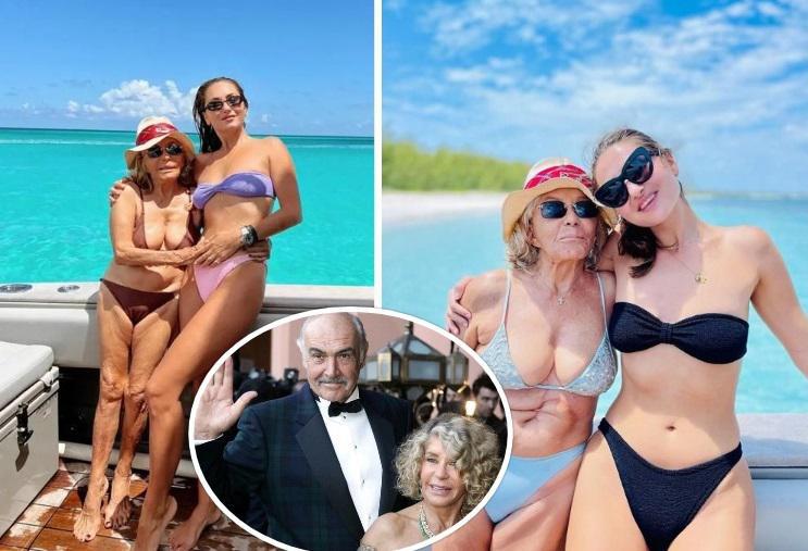 შონ კონერის 93 წლის ქვრივის ფოტოსესია, შვილიშვილთან ერთად - "მშვენივრად გამოიყურება, ალბათ თავის დროზე ისიც შვილიშვილივით ლამაზმანი იყო“