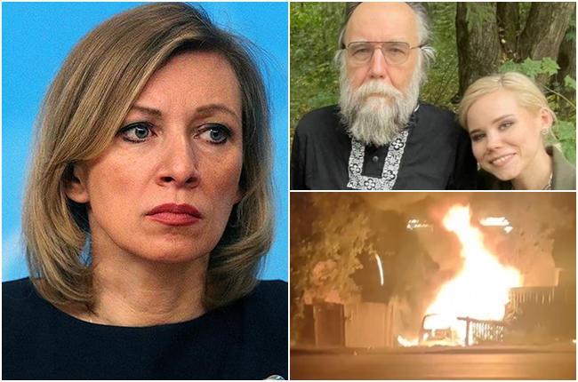 "ქირქილებენ მხოლოდ არაადამიანები" - მარია ზახაროვა მიწიერი და ზეციური სასამართლოთი იმუქრება: რას წერს კრემლის რუპორი დარია დუგინას მკვლელობაზე?