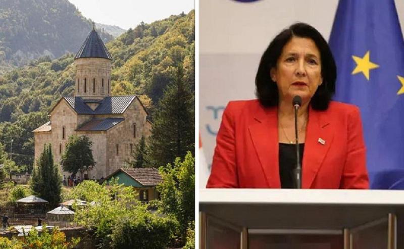 "ბარაკონის ღვთისმშობლის ეკლესიიდან ვულოცავ სრულიად საქართველოს" - რას წერს სალომე ზურაბიშვილი