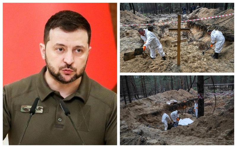 "მკვლელები. მწამებლები... ეს მთელმა მსოფლიომ უნდა ნახოს" - ზელენსკიმ იზიუმში აღმოჩენილი მასობრივი სამარხის ფოტოები "ტელეგრამზე" გაავრცელა: რას წერს პრეზიდენტი?