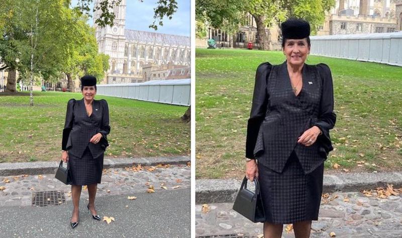 რა ფოტოს აქვეყნებს სალომე ზურაბიშვილი, რომელიც დედოფალ ელისაბედის დაკრძალვაზე დასასწრებად ლონდონში ჩავიდა