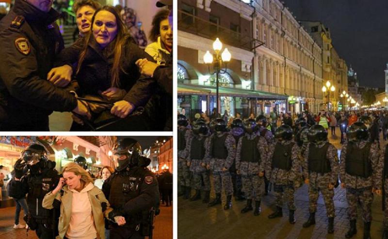 საპროტესტო აქცია და 1300-ზე მეტი დაკავებული - რა ხდება რუსეთში ნაწილობრივი მობილიზაციის გამოცხადების შემდეგ (ფოტოები)