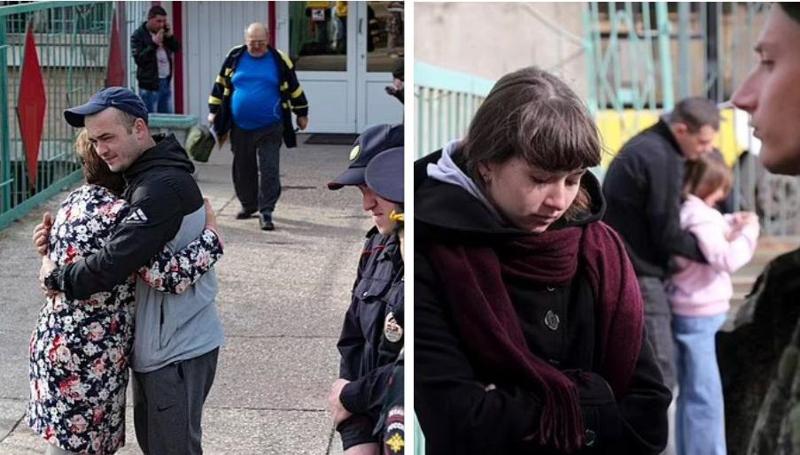 "მათ არ სურთ ბრძოლა და ომში წასვლა“ - ატირებული ქალები და დამშვიდობება - რუსეთი მობილიზაციის გამოცხადების შემდეგ: მედიაში გავრცელებული ფოტოები