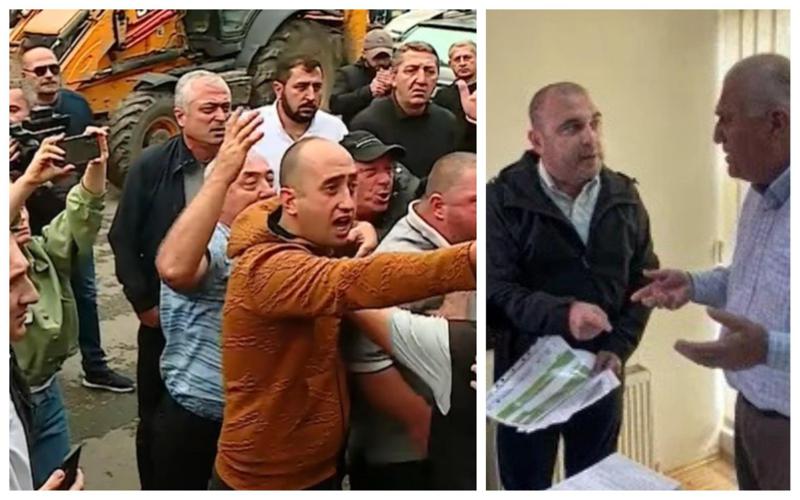 ხელჩართული ჩხუბი ხარაგაულში - ლევან ხაბეიშვილსა და მოქალაქეებს შორის დაპირისპირება მოხდა (ვიდეო)