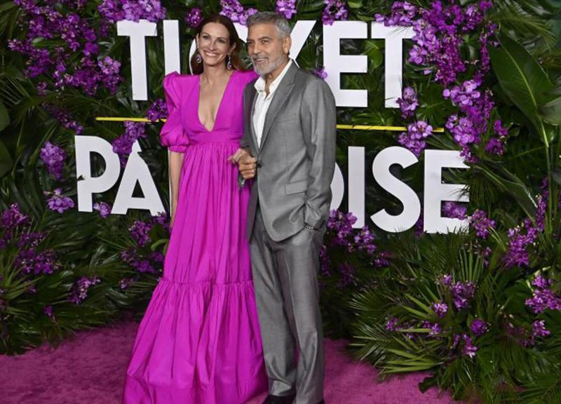 ჯულია რობერთსისა და ჯორჯ ქლუნის კიდევ ერთი გამობრწყინება და ჯულიას შთამბეჭდავი კაბა(ფოტოები)