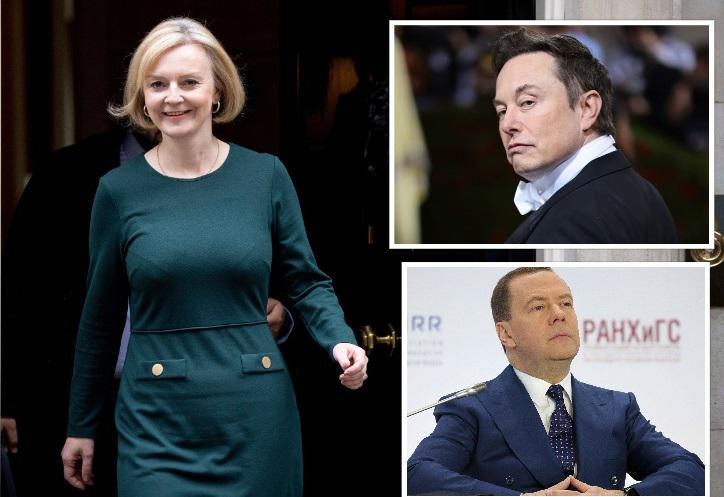 "და... რა ხდება ბახმუტში?“ - "ცივი შხაპი" მასკისგან მედვედევს, რომელმაც ლიზ ტრასს დასცინა