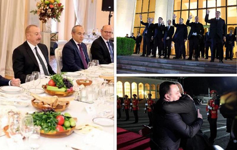 ილჰამ ალიევისა და ირაკლი ღარიბაშვილის სადილი "შატო მუხრანში" და ემოციური დამშვიდობება - მთავრობის ადმინისტრაცია ფოტოებს ავრცელებს