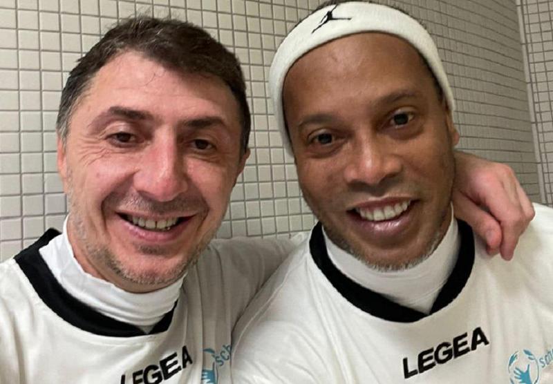 ლეგენდების მატჩი, შოთა არველაძე, რონალდინიო და შოთას მიერ გატანილი ორი გოლი -  კადრები რომის ოლიმპიური სტადიონიდან (ვიდეო)