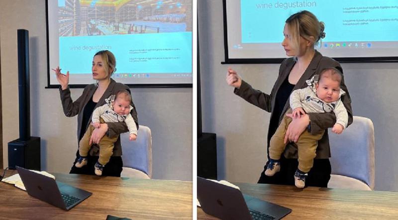 "ალექსანდრე ვერსად დავტოვე და შეხვედრაზე წამოვიყვანე... შეწყვიტეთ, თუ ვინმე ფიქრობთ, რომ თქვენი შვილი ვინმეს ხელს შეუშლის" - დედა შვილთან ერთად საქმიან შეხვედრაზე (ფოტოები)