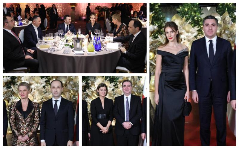 როგორ გამოიყურებოდნენ მინისტრების მეუღლეები საზეიმო წვეულებაზე - ფოტოები საახალწლო ღონისძიებიდან