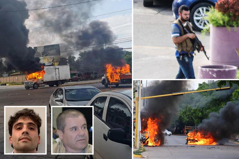 მექსიკაში, ნარკობარონ "ელ ჩაპოს“ შვილის დაკავება დიდ სისხლიან დაპირისპირებად იქცა - 29 დაღუპული, გადამწვარი ათობით მანქანა და ორი თვითმფრინავი