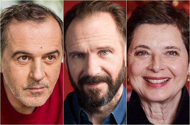 "ვარსკვლავცვენა" ფილმში, რომელშიც მერაბ ნინიძეს იღებენ - რალფ ფაინსი, ჯონ ლიზგოუ, იზაბელა როსელინი და სხვები