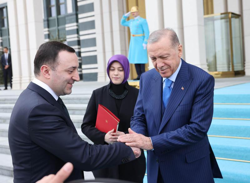 ირაკლი ღარიბაშვილი რეჯეფ თაიფ ერდოღანს შეხვდა