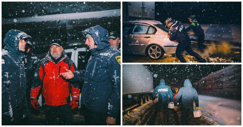 რიკოთზე მთელი ღამე მუშაობდნენ პოლიციელები და მაშველები - უღელტეხილზე მოძრაობა აღდგა (ფოტოები)