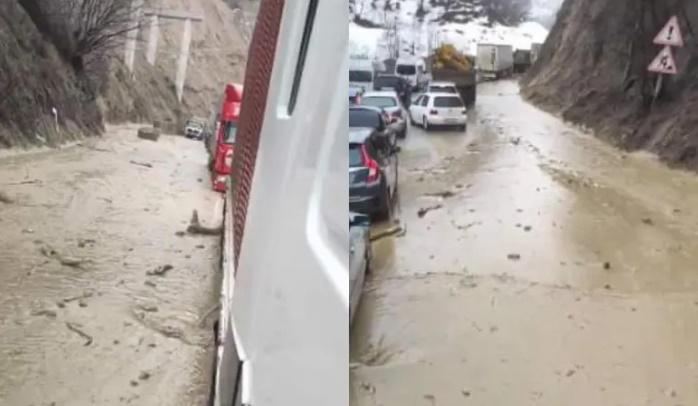 გზაზე ჩამოსული ლაფი და შეჩერებული მოძრაობა რიკოთზე - რა კადრები ვრცელდება ადგილიდან და რა ვითარებაა ამჟამად უღელტეხილზე?