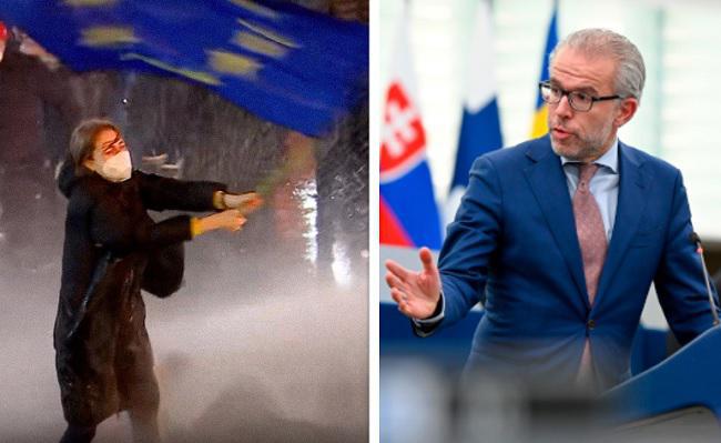 "ევროკავშირის დროშის მამაცურად ფრიალი, საქართველოს ხელისუფლებამ მინიშნებად უნდა მიიღოს" - ევროპარლამენტარი