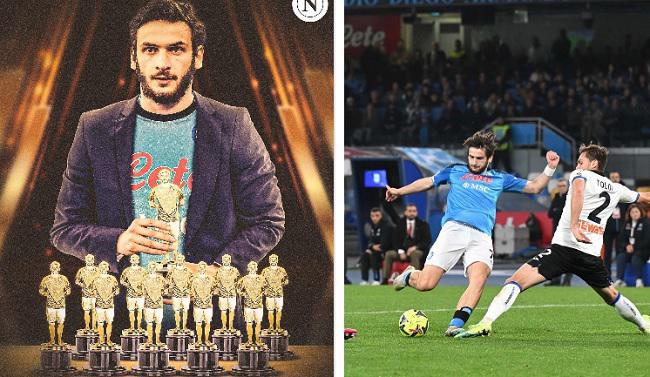 "და "ოსკარი" საუკეთესო გოლისთვის გადაეცემა..." - "ნაპოლის" იუმორისტული პოსტი ხვიჩა კვარაცხელიაზე