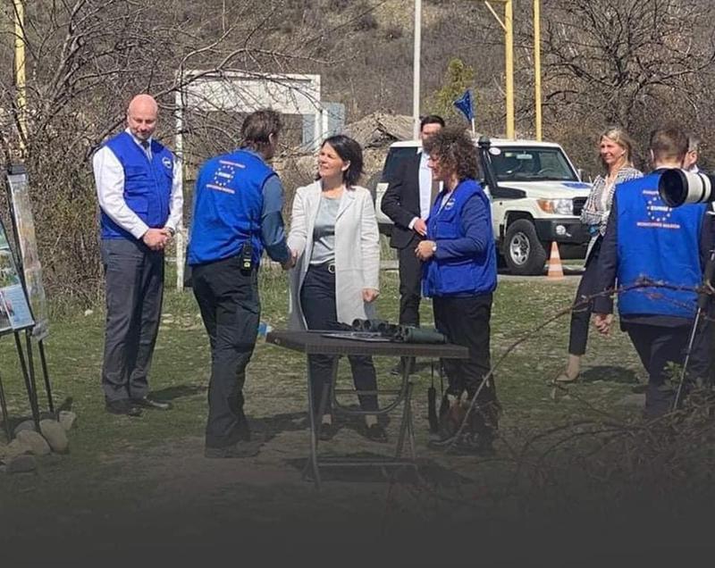 გერმანიის საგარეო საქმეთა მინისტრი საოკუპაციო ხაზთან ჩავიდა