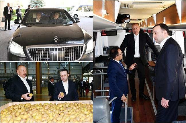 ღარიბაშვილის ვიზიტი და გადაადგილება მანქანით, რომელსაც ილჰამ ალიევი მართავდა - ფოტოები აზერბაიჯანის პრეზიდენტის ოფიციალური გვერდიდან