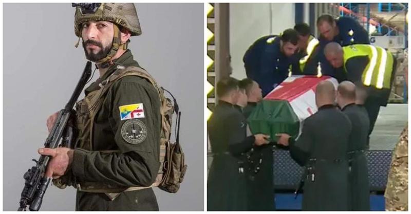 უკრაინაში დაღუპული დავით ქუჩუკიანი საქართველოში ჩამოასვენეს - კადრები აეროპორტიდან