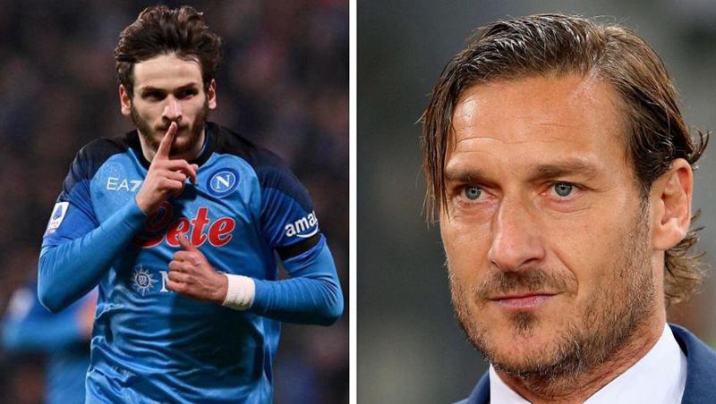 "ყოველთვის ცდილობს მცველთან დაპირისპირებას, არ ეშინია, ისეთია, რომლის მსგავსიც ძნელია, იტალიის ლიგაში ნახო" - ფრანჩესკო ტოტი "კვარას" შესახებ