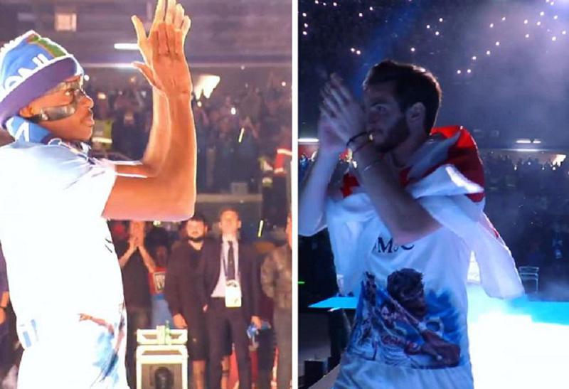 ხვიჩა კვარაცხელია მარადონას სახელობის სტადიონზე საქართველოს დროშით გავიდა - ზეიმი ნეაპოლში (ფოტოები)