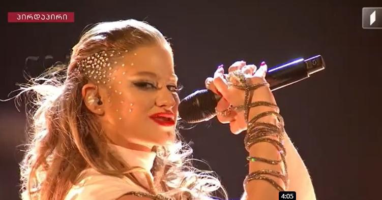 "საქართველო მიყვარხარ" - ირუ ხეჩანოვის შთამბეჭდავი გამოსვლა "ევროვიზიაზე" (ვიდეო)