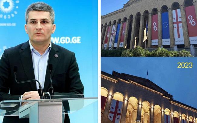 "გუშინ თავისუფლების თემატიკაზე აგებული ქართული დეკორაციის ანტიევროპულად გასაღება სცადეს... ფაშიზმი დემოკრატიის სახელით" - რას წერს მამუკა მდინარაძე