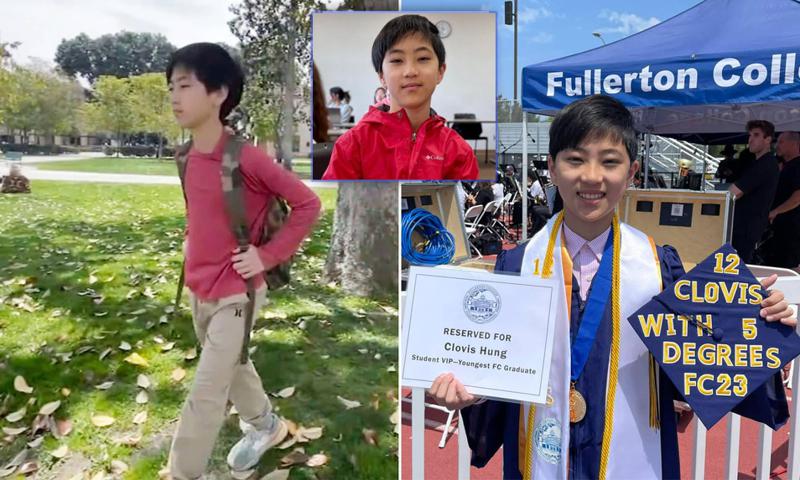 12 წლის ამერიკელი ბიჭუნა, რომელიც ფულერტონის კოლეჯის ყველაზე ახალგაზრდა კურსდამთავრებულია - ქლოვის იმედი აქვს, რომ მალე პილოტის ლიცენზიასაც აიღებს