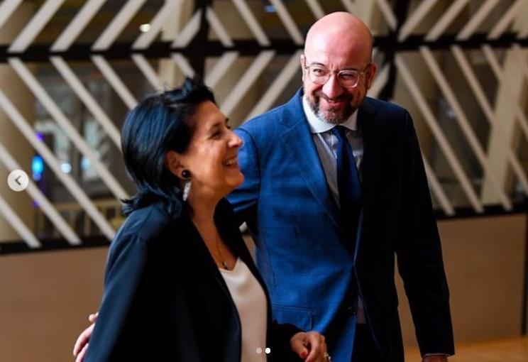 სალომე ზურაბიშვილი შარლ მიშელს შეხვდა - რაზე ისაუბრეს საქართველოს და ევროსაბჭოს პრეზიდენტებმა?