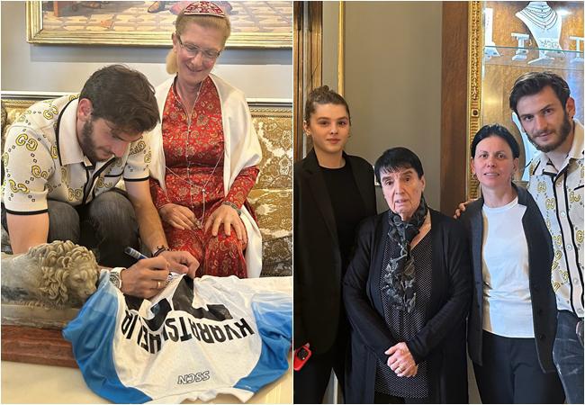 "ნიცა ძალიან თბილი გოგონაა. რაც მთავარია, ძალიან უყვარს ხვიჩა" - რას ჰყვება დარეჯან კვარაცხელია, ფეხბურთის ვარსკვლავსა და ნონა გაფრინდაშვილის ნეაპოლურ ვიზიტზე