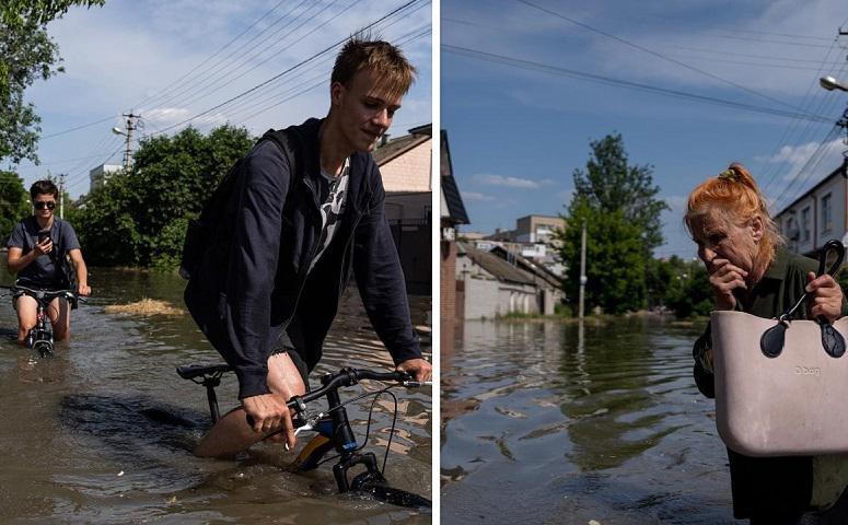 დატბორილი დასახლებული პუნქტები - რა ხდება კახოვკას კაშხლის აფეთქების შემდეგ ახლომდებარე ტერიტორიაზე (ფოტოები)