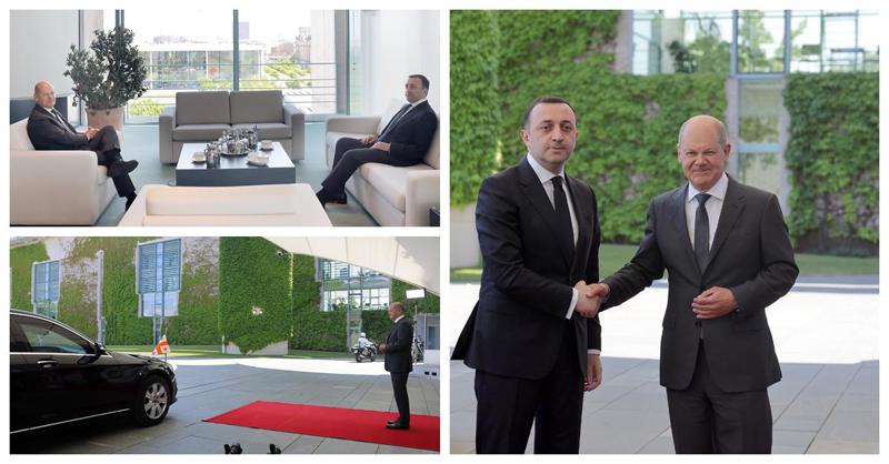 ირაკლი ღარიბაშვილი ოლაფ შოლცს შეხვდა - რაზე ისაუბრეს ქვეყნების ლიდერებმა: მთავრობის ადმინისტრაცია ბერლინიდან ფოტოებსა და ინფორმაციას ავრცელებს