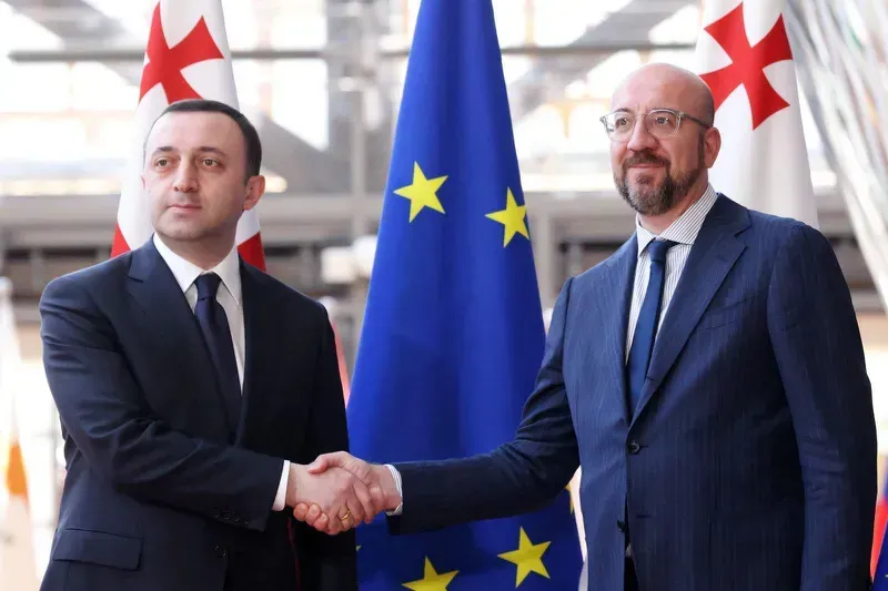 ირაკლი ღარიბაშვილი შარლ მიშელს შეხვდა