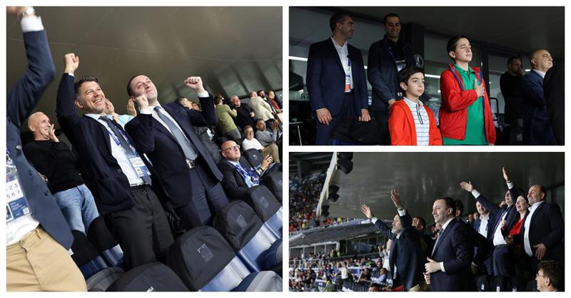 პრემიერი შვილებთან ერთად, მინისტრები და პოლიტიკოსები: რა ხდებოდა სამთავრობო ლოჟაში მატჩის დროს - ფოტოებს მთავრობის ადმინისტრაცია ავრცელებს