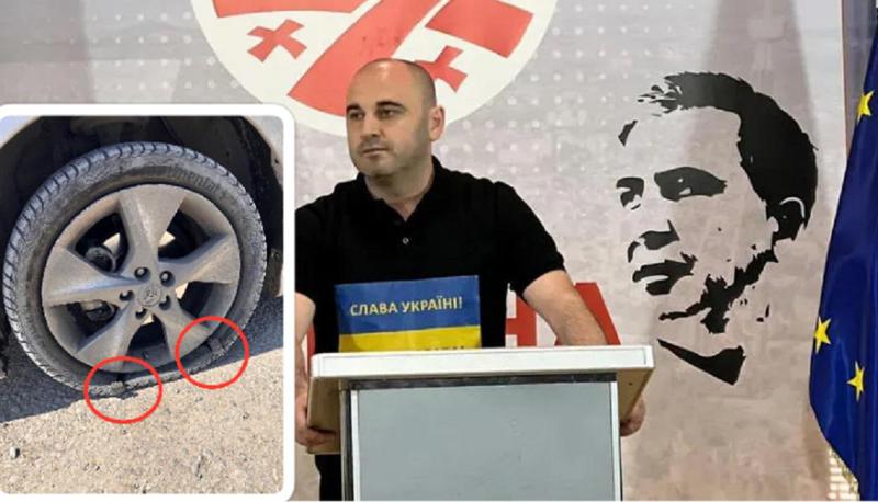 "გამწარებული რუსული პარტია გამოიყურება ასე - გარდაბანში საბურავები დაგვიჭრეს" - ლევან ხაბეიშვილი