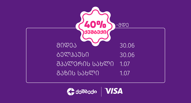 შეიძინე ნივთები შენი სახლისთვის ლიბერთის ლოიალობის პროგრამასთან "CashBack" და VISA-თან ერთად!