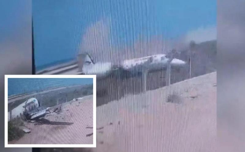 სომალიში, სამგზავრო თვითმფრინავმა დაშვებისას ტრაექტორია დაკარგა და ორად გაიხლიჩა - შოკისმომგვრელი კადრები