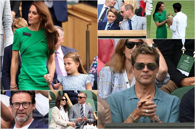 პრინცი და პრინცესა, ბრედ პიტი, პრიანკა ჩოპრა, ჰიუ ჯეკმენი და სხვები - ვარსკვლავთცვენა უიმბლდონის ტურნირზე (ფოტოები)
