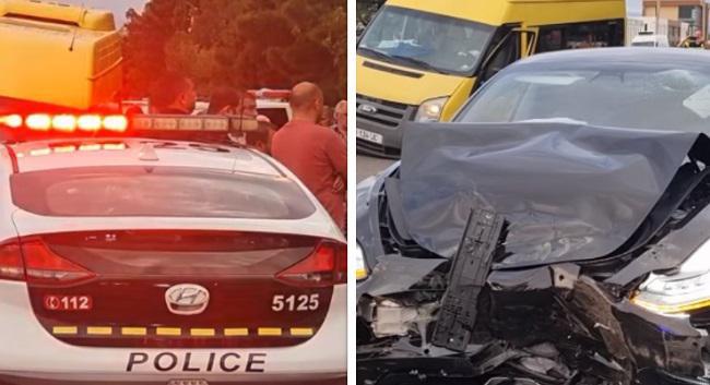 რუსთავში, ერთმანეთს “ტესლას” მარკის ავტომობილი და რუსთავი-თბილისის მიკროავტობუსი შეეჯახა