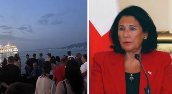 "ვამაყობ ჩვენი ხალხით, რომელმაც მშვიდობიანად გააპროტესტა რუსეთის ახალი პროვოკაცია - რუსული საკრუიზო ლაინერის საქართველოში შემოსვლა" - რას წერს სალომე ზურაბიშვილი
