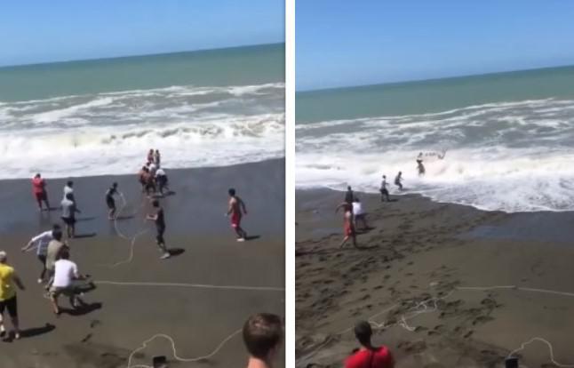 ქობულეთში მოქალაქე დახრჩობას გადაარჩინეს - ამაღელვებელი კადრები სოციალური ქსელიდან (ვიდეო)