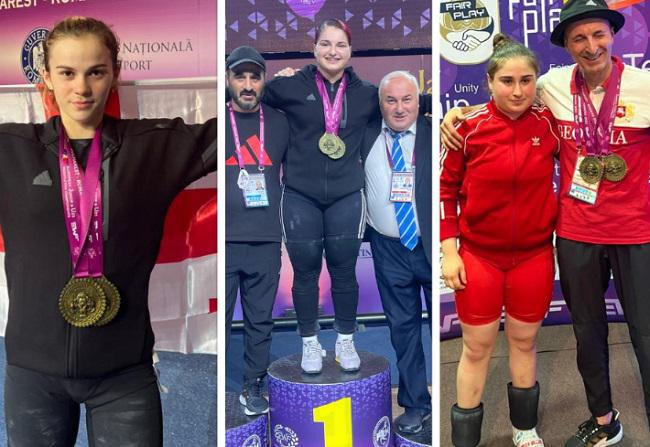 საქართველოს ქალ ძალოსანთა ტრიუმფალური  ასპარეზობა ევროპის ჩემპიონატზე - მოასპარეზე სამი გოგონადან სამივე ჩემპიონი გახდა