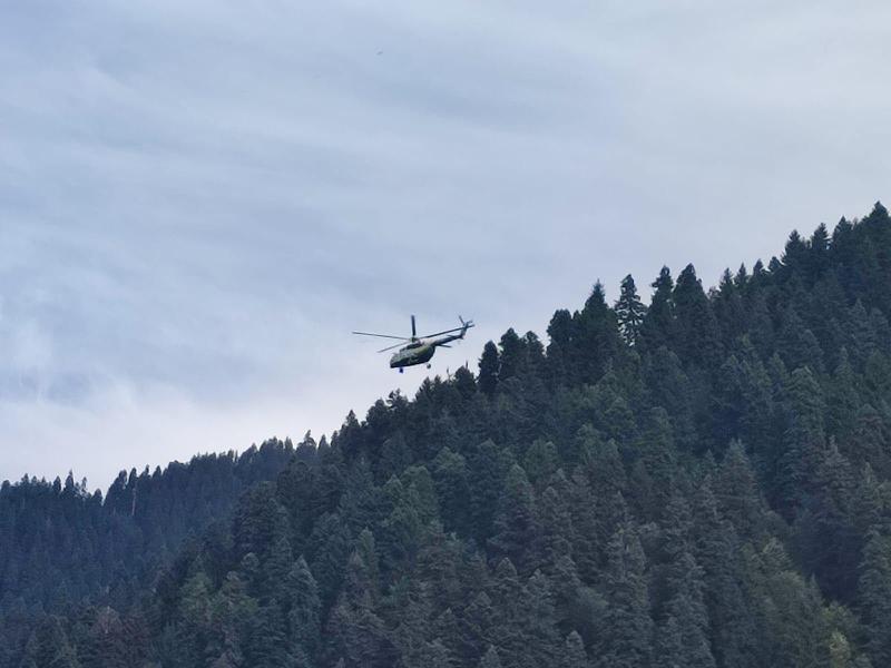 შსს-ის სასაზღვრო პოლიციის ვერტმფრენი, შოვში, სტიქიის ზონაში ჩაფრინდა - ადგილზე სამაშველო ოპერაცია იწყება
