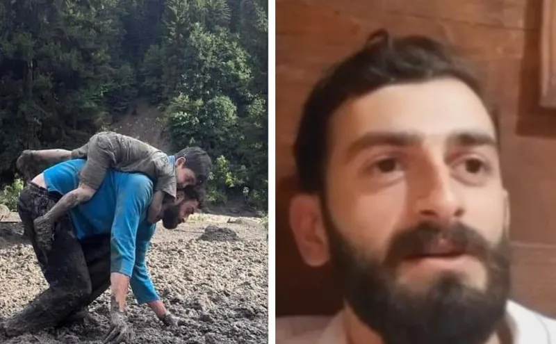 "ჩავეხუტე და ზურგით დავდექი მეწყერთან. მეწყერი დაგვეჯახა... მაშო აღარ მყავდა ხელში, მივხვდი, ხელი არ უნდა გავუშვა-თქო" - რას ჰყვება დავით ჯელაძე, რომელმაც 5 წლის დისშვილი მეწყრიდან ზურგით გამოიყვანა