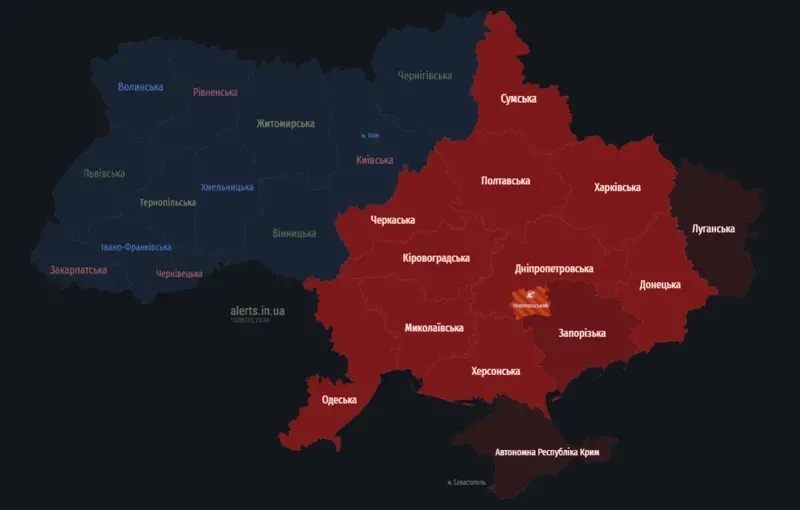 უკრაინაში საჰაერო განგაში გამოცხადდა - ოდესასა და ზაპოროჟიეში აფეთქებების ხმა ისმოდა